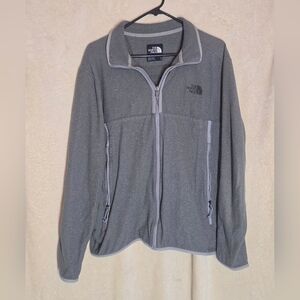 The North Face Jacket Women's Large Gray Glacier Fleece Full Zip Pockets